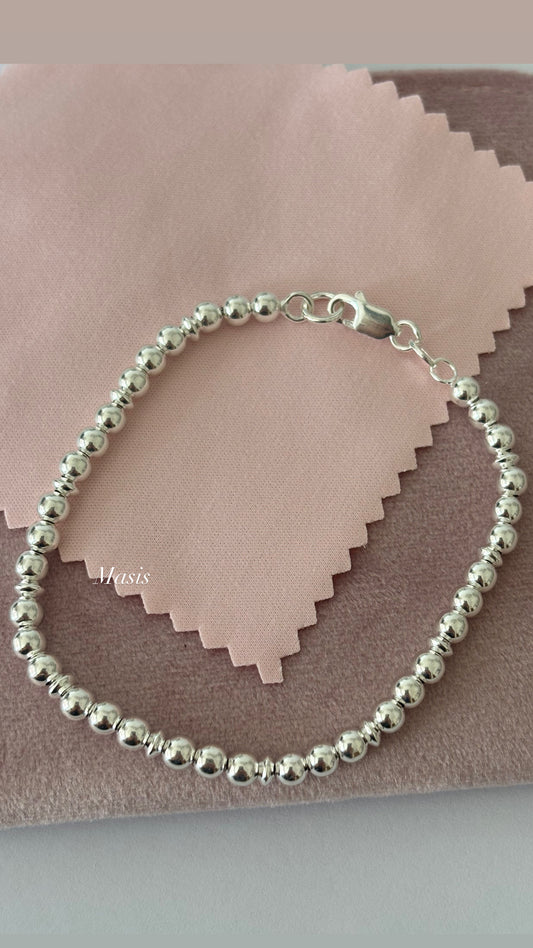 Pulsera bolas plata 925