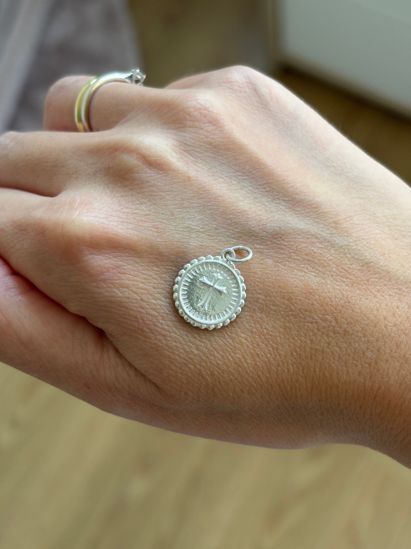 Medalla cruz plata 925