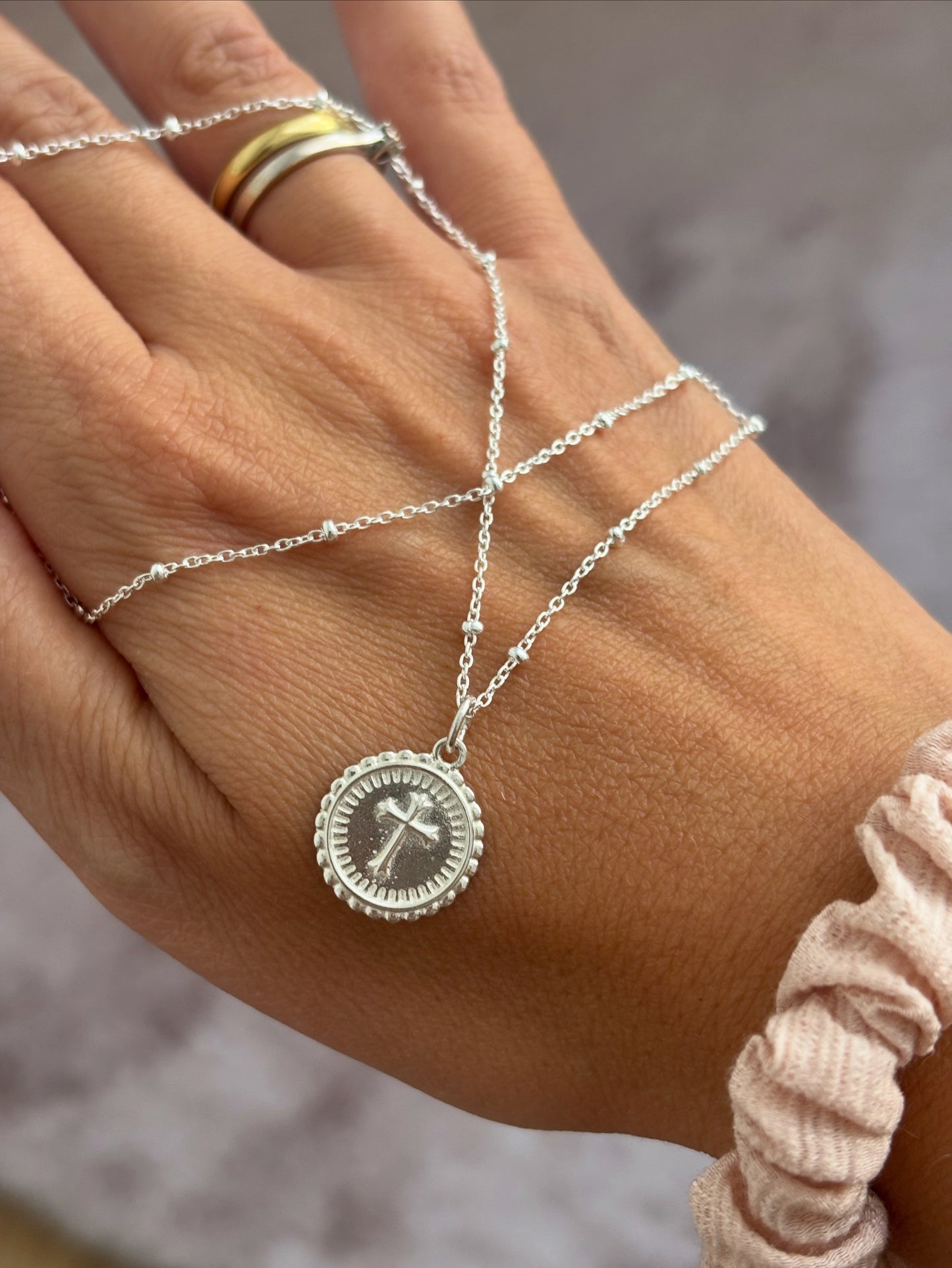 Medalla cruz plata 925