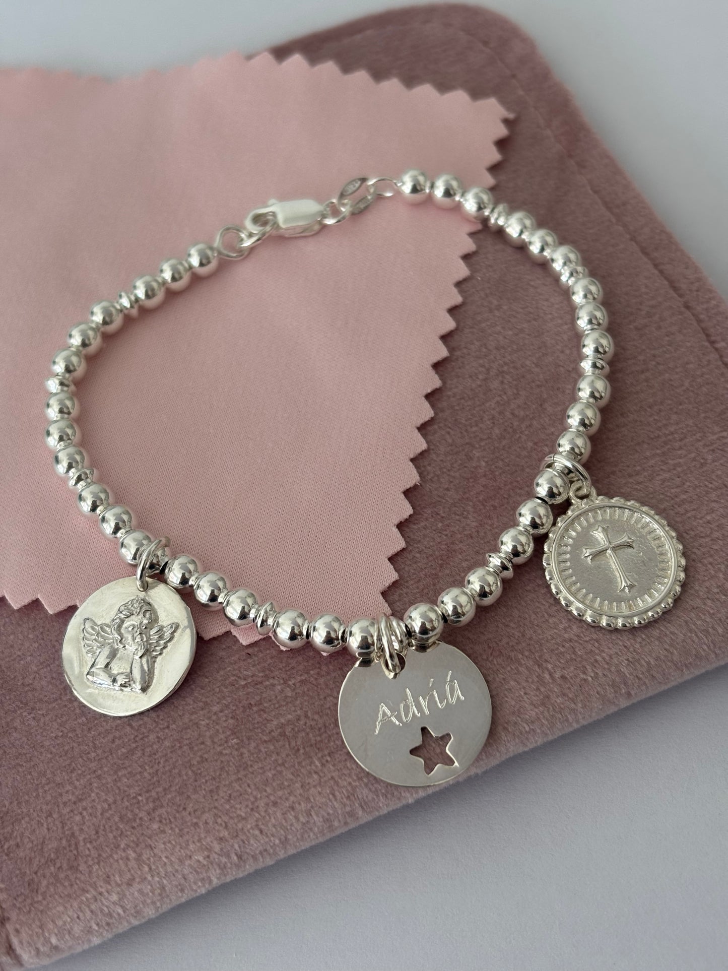 Pulsera bolas plata 925
