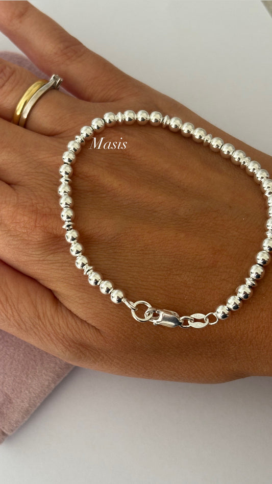 Pulsera bolas plata 925