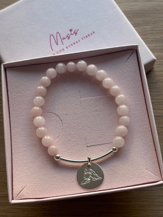 Pulsera silueta con barra plata 925