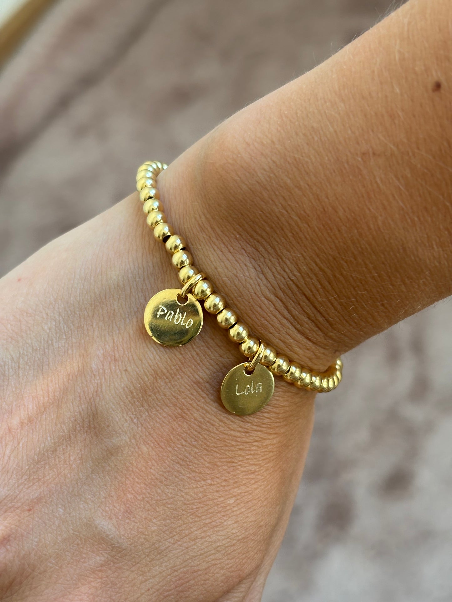 Pulsera de plata, 925 chapada en oro + 1 medalla