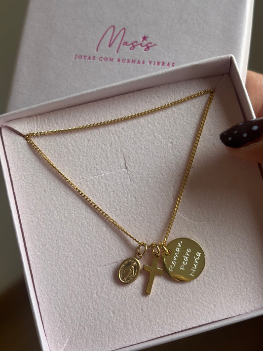 Gargantilla Milagrosa con medalla de 15 mm