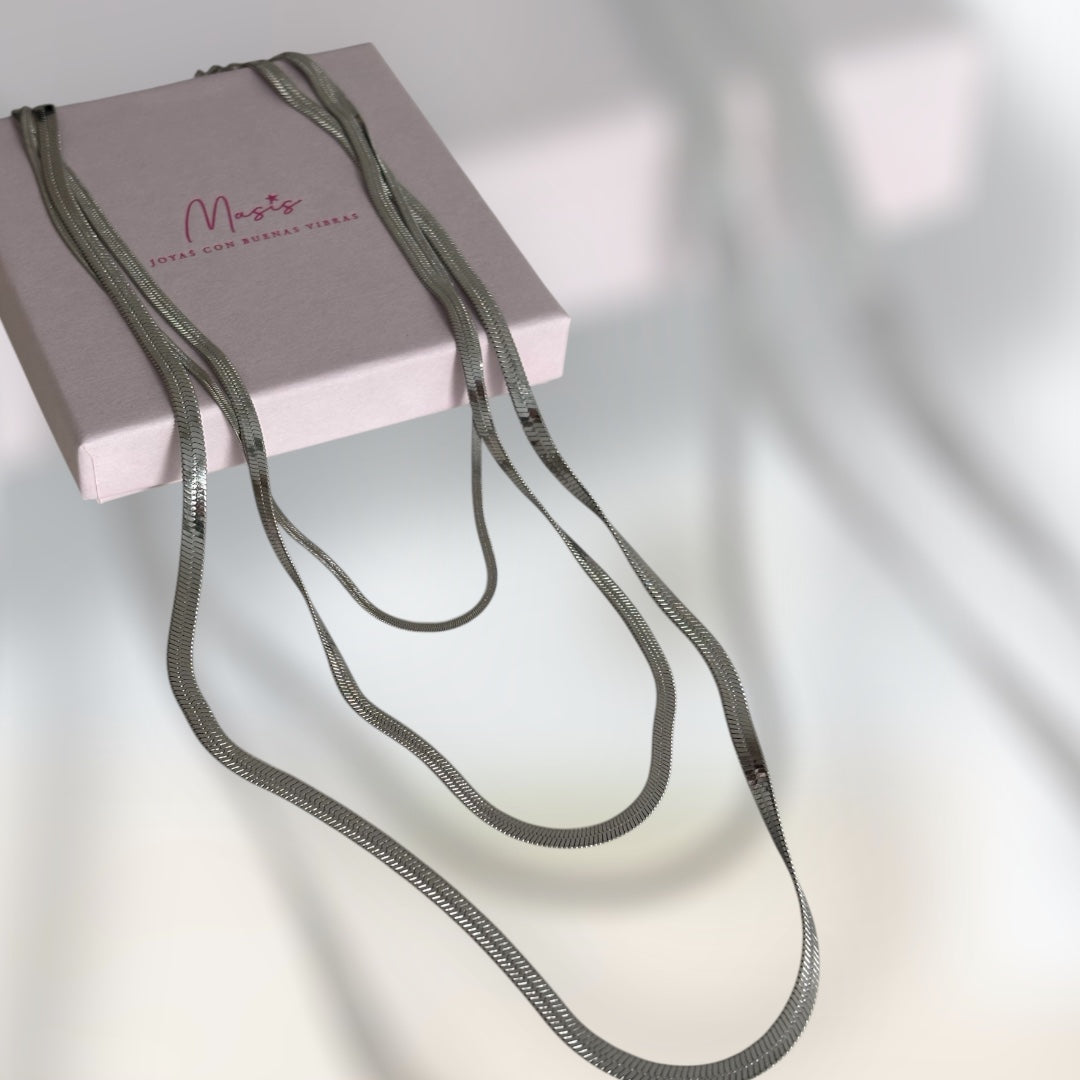 Collar cascada plata