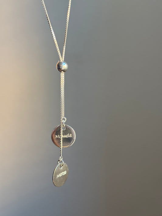 Gargantilla corbata plata 925