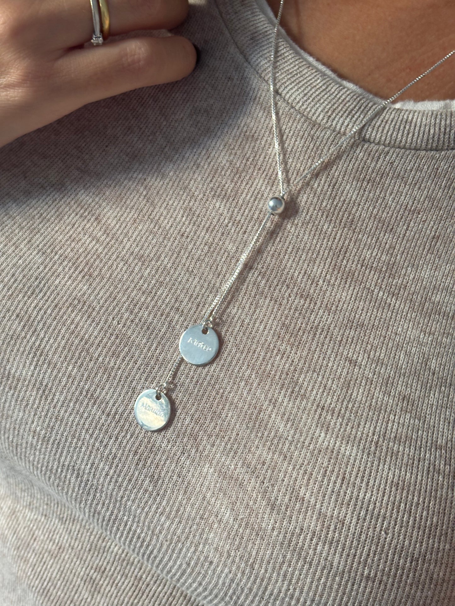 Gargantilla corbata plata 925