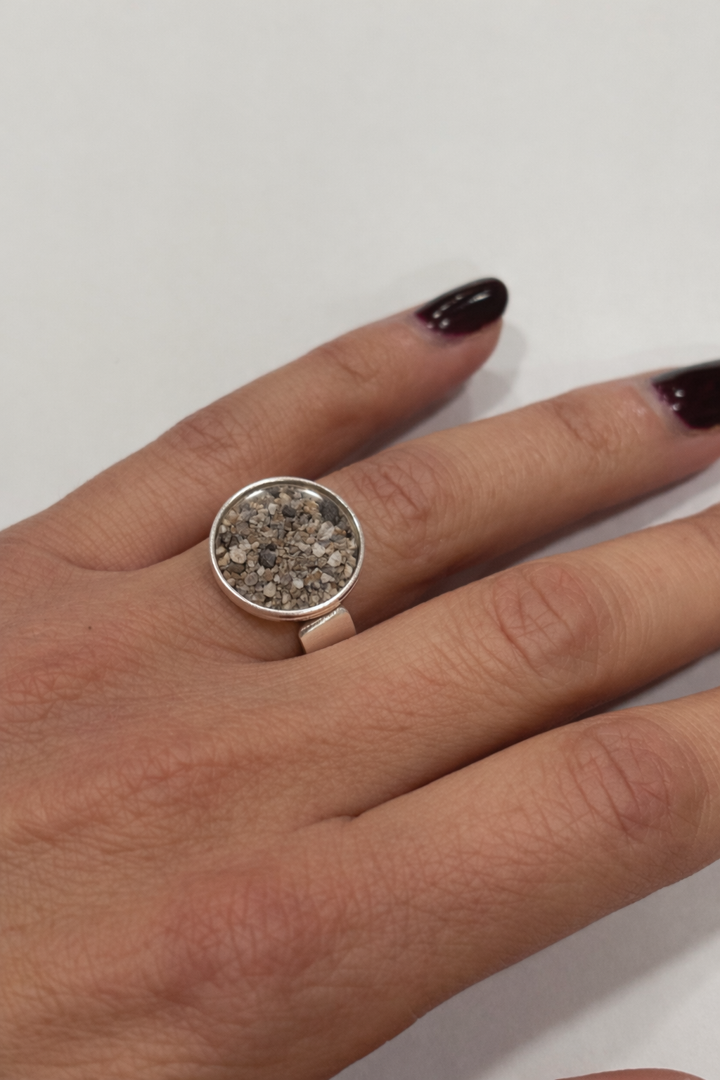 Anillo plata 925 con cenizas