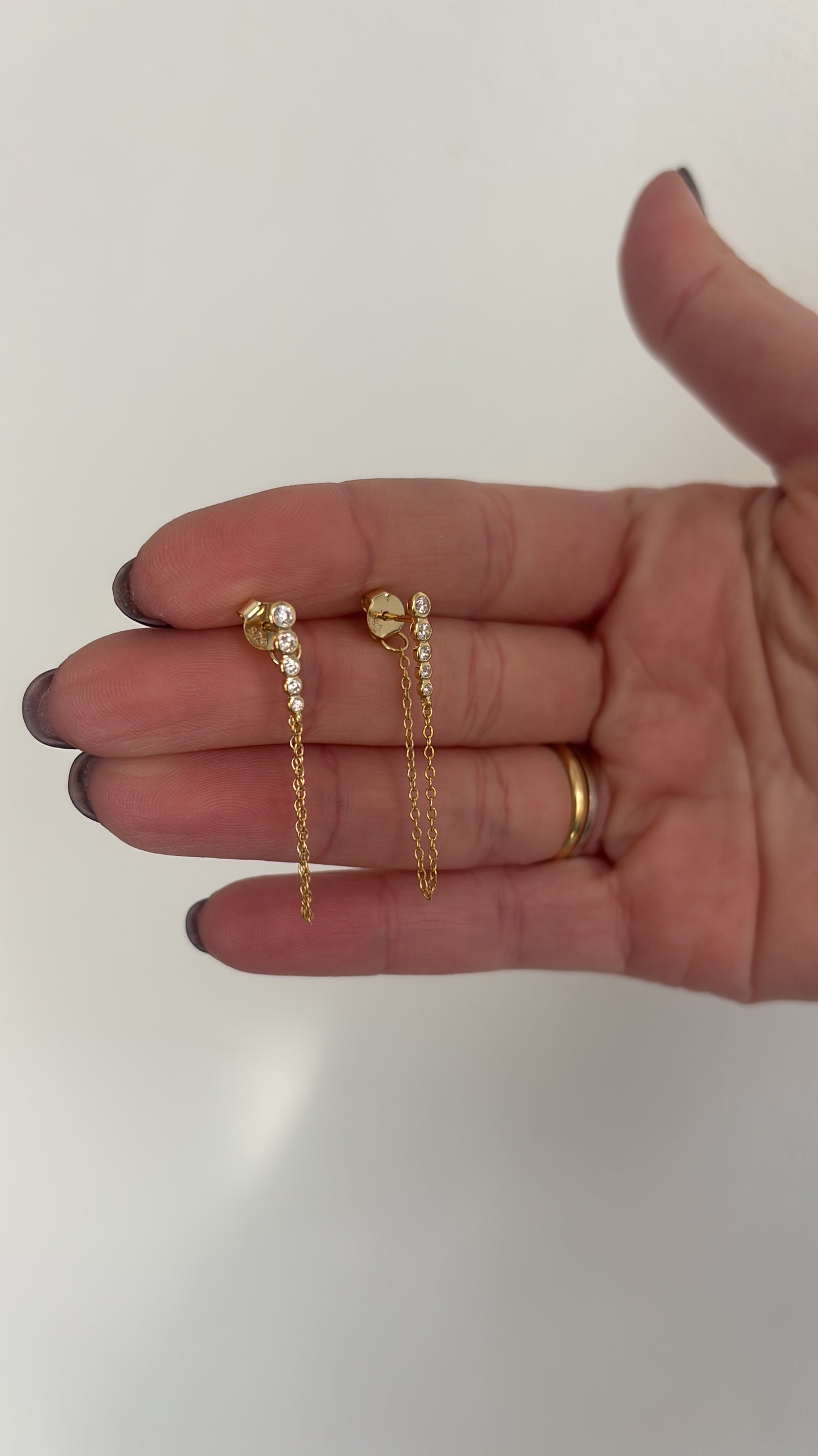 Pendientes plata chapado en oro