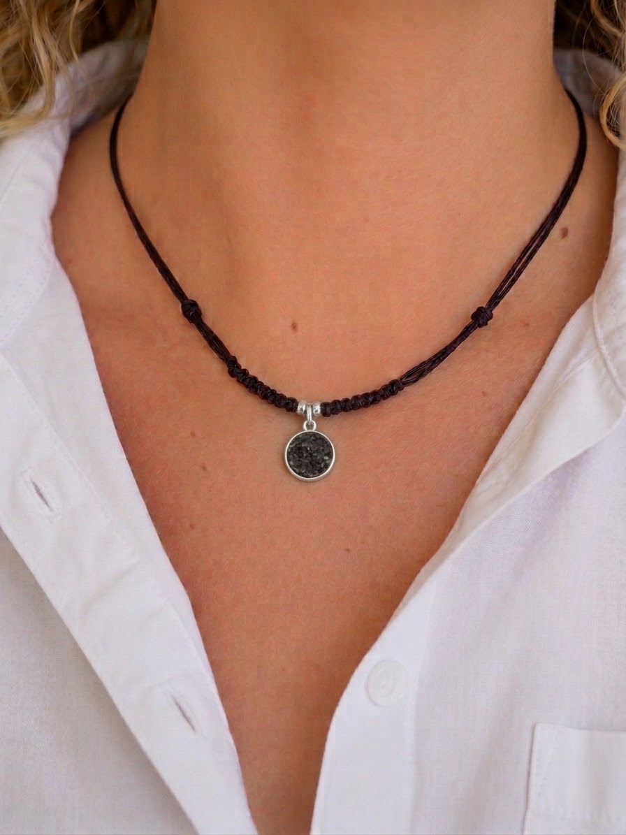 Gargantilla memorial plata Nylon ajustable