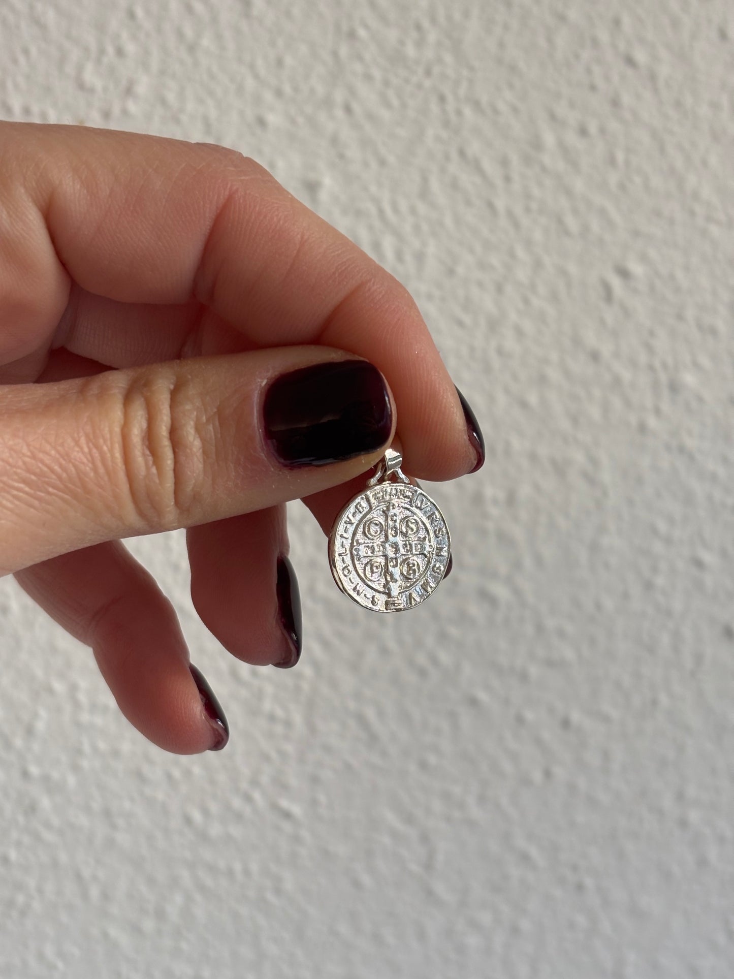 Medalla de San Benito 15mm Plata 925