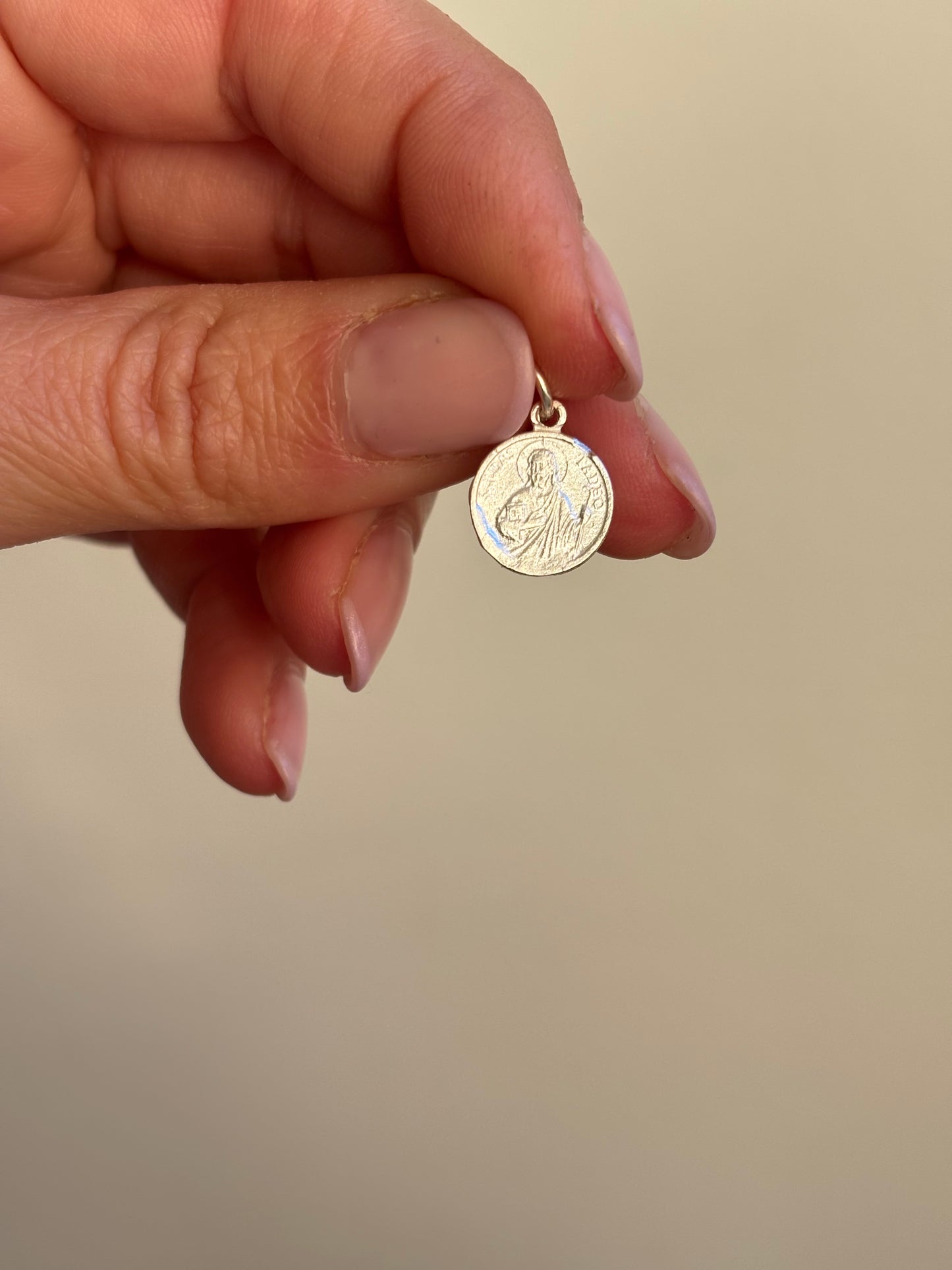 Medalla de San Judas Tadeo, plata, 925