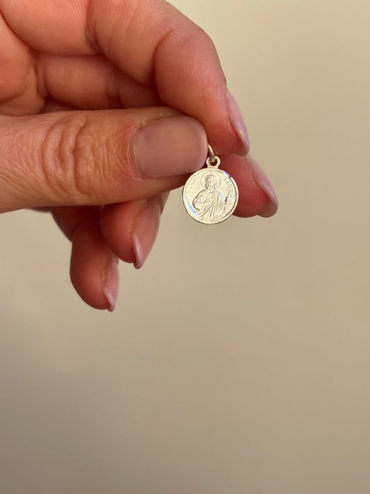 Medalla de San Judas Tadeo, plata, 925