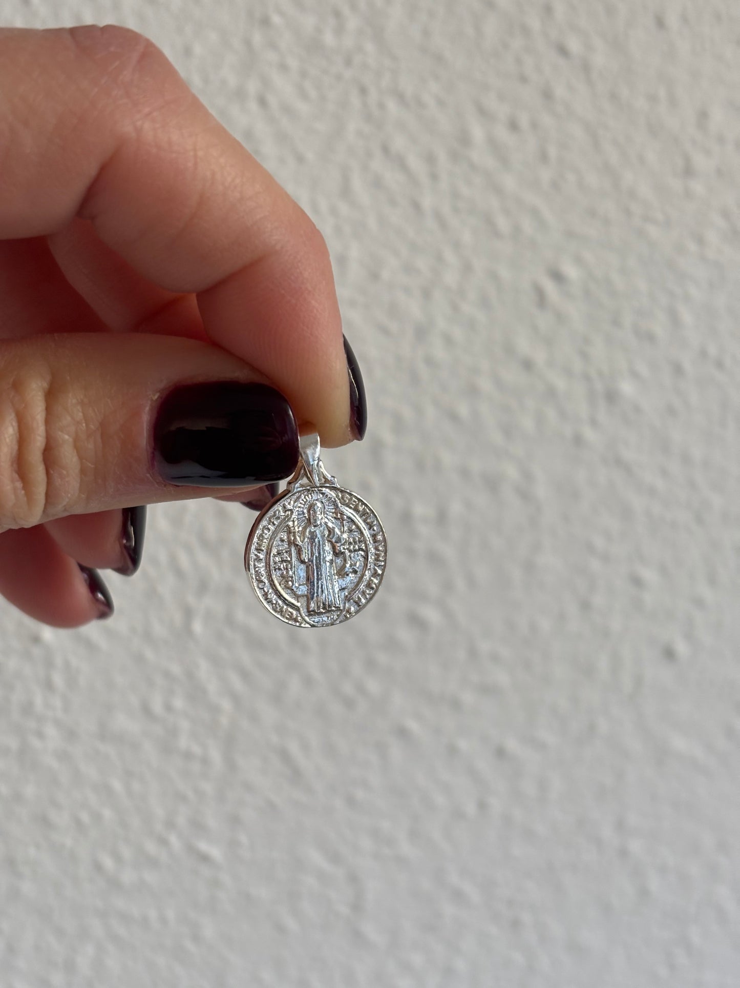 Medalla de San Benito 15mm Plata 925