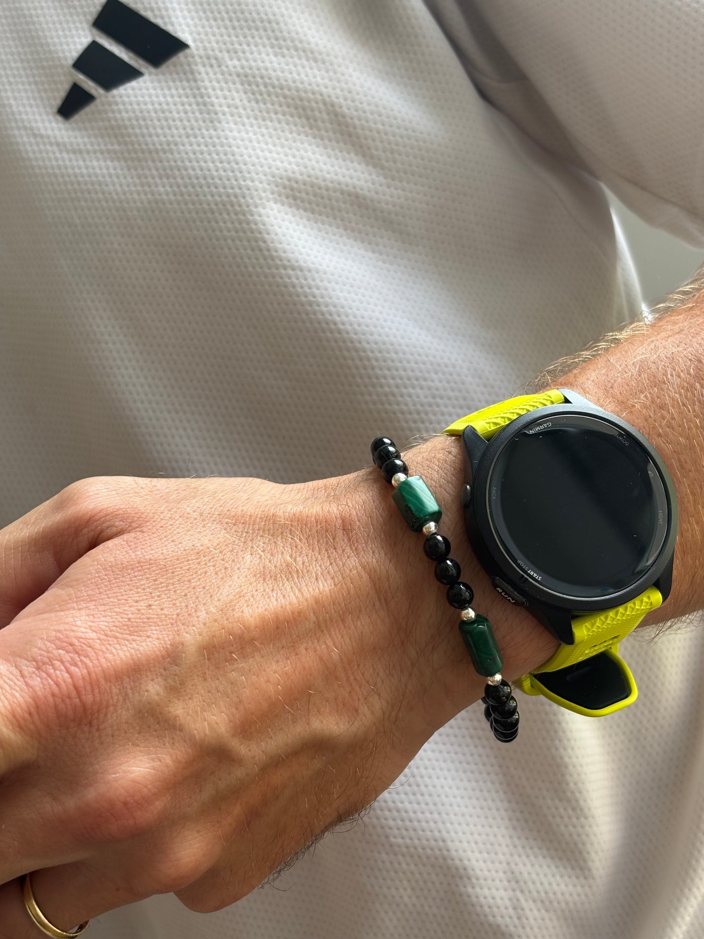 Pulsera Malaquita + Turmalina