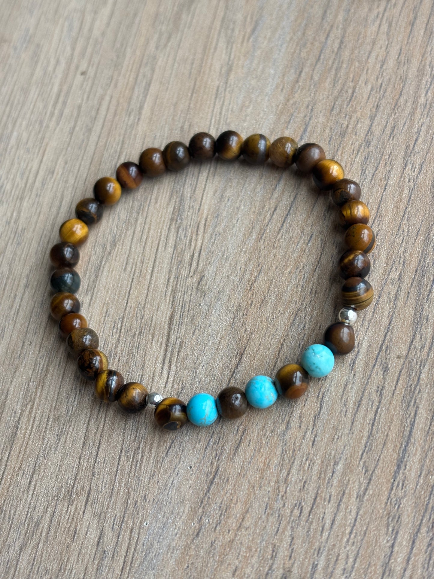 Pulsera Turquesa + Ojo de Tigre