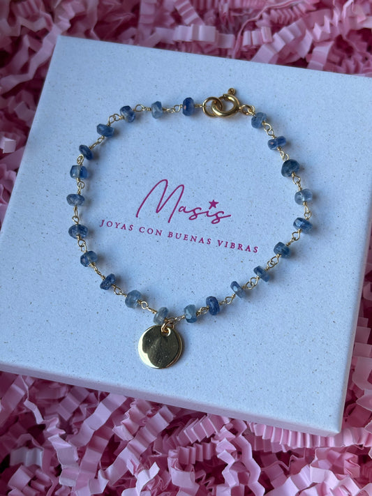 Pulsera piedra intercalada plata 925