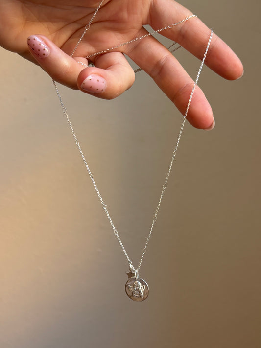 Collar largo ángel de la guarda