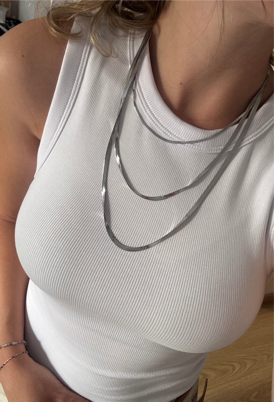 Collar cascada plata