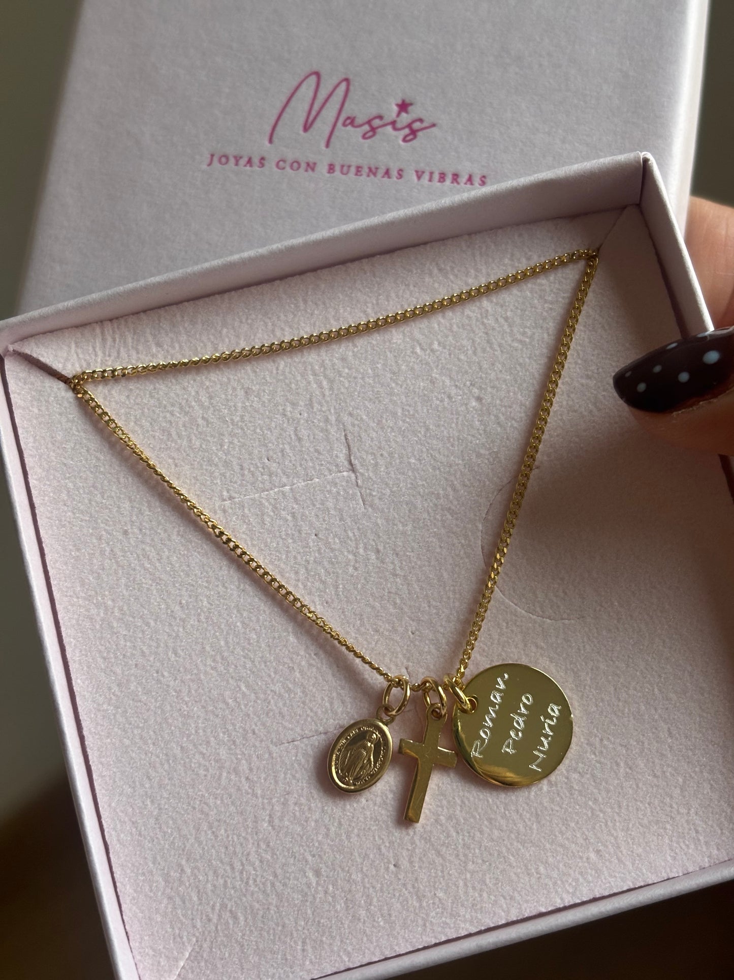 Gargantilla Milagrosa con medalla de 15 mm