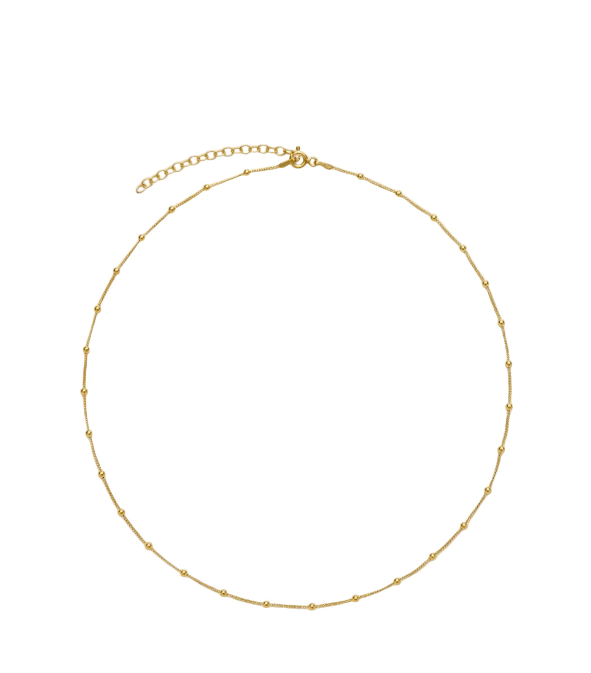 Cadena bola intercalada dorada