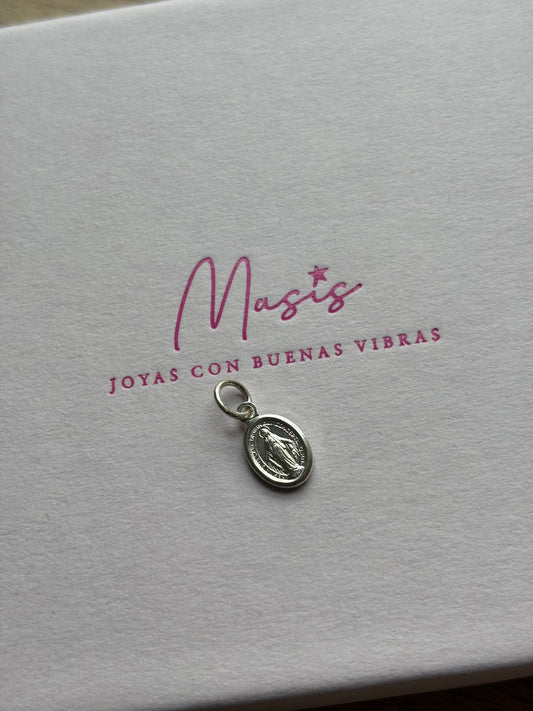 Mini medalla de la milagrosa en plata, 925