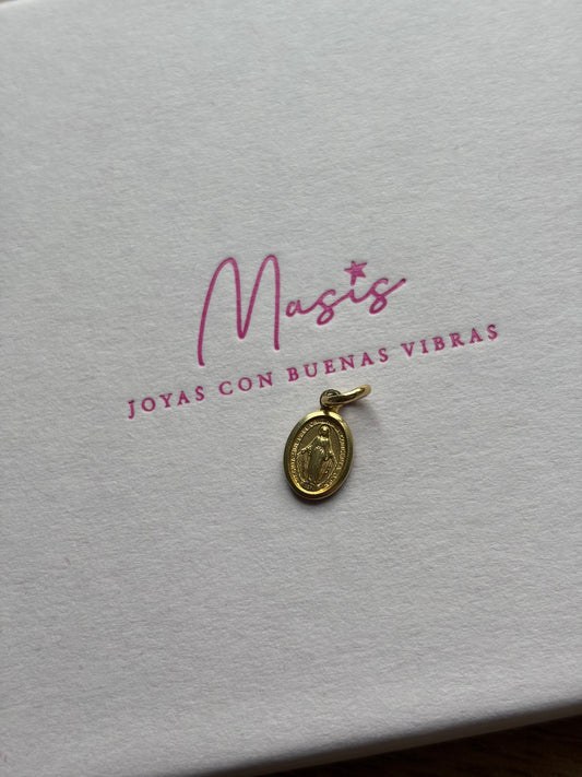 Mini medalla de la milagrosa dorada