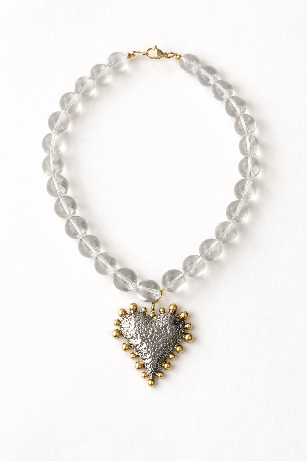 Collar corazón helado 🤍