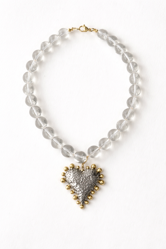 Collar corazón helado 🤍