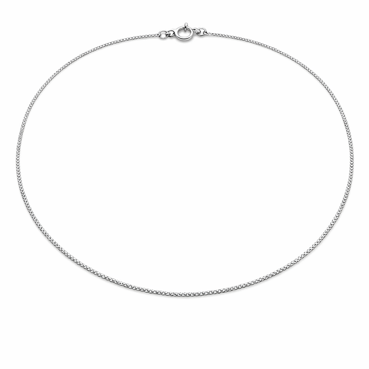 Cadena barbada plata 925