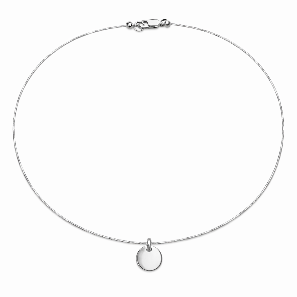 Gargantilla de plata 925 y algodón