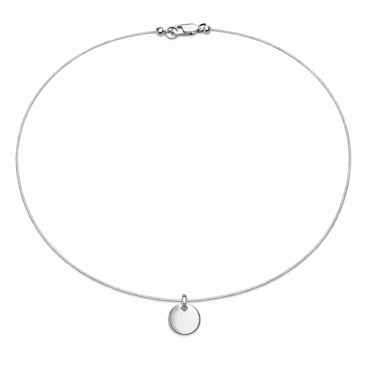 Gargantilla de plata 925 y algodón